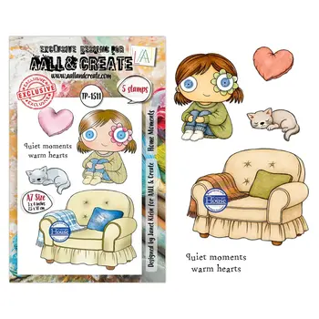 AALL & CREATE AALL & CREATE JANET KLEIN #1511 HOME MOMENTS A7 CLEAR STAMP SET
