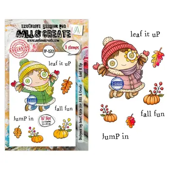 AALL & CREATE AALL & CREATE JANET KLEIN #1512 LEAF IT UP A7 CLEAR STAMP SET