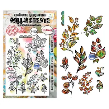 AALL & CREATE AALL & CREATE AZ LINE #1526 BELLE NATURE A6 CLEAR STAMP SET