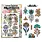 AALL & CREATE AALL & CREATE AZ LINE #1530 FLEURS ÉLÉGANTES A6 CLEAR STAMP SET