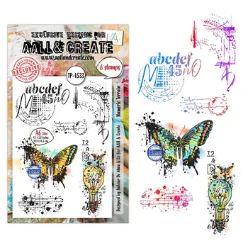 AALL & CREATE AALL & CREATE AUTOUR DE MWA #1533 NUMERIC TERRAIN A6 CLEAR STAMP SET