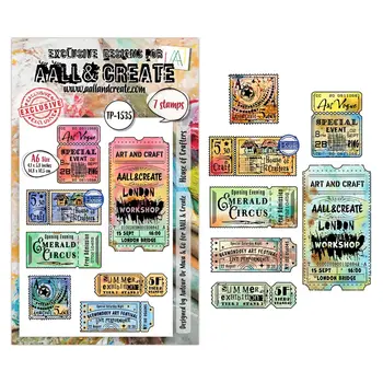 AALL & CREATE AALL & CREATE AUTOUR DE MWA #1535 HOUSE OF CRAFTERS A6 CLEAR STAMP SET