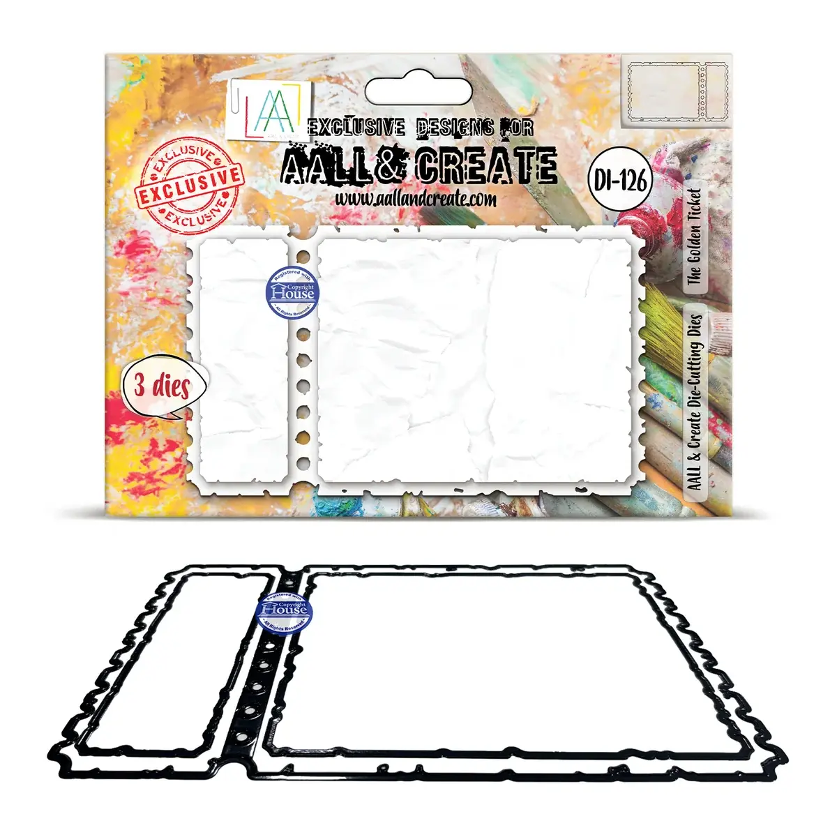 AALL & CREATE AALL & CREATE #126 THE GOLDEN TICKET DIE SET