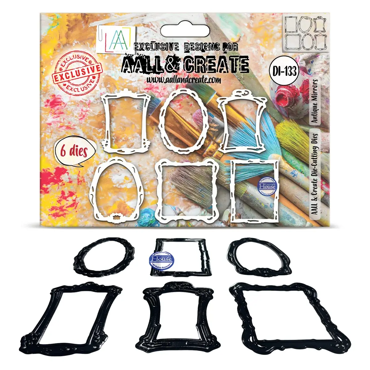 AALL & CREATE AALL & CREATE #133 ANTIQUE MIRRORS DIE SET