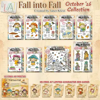 AALL & CREATE AALL & CREATE JANET KLEIN FALL INTO FALL STAMP BUNDLE + FREE POSTER & BIO CARDS