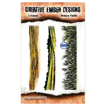 AALL & CREATE AALL & CREATE CREATIVE EMBER DESIGNS BREEZY FIELDS A7 CLEAR STAMP SET
