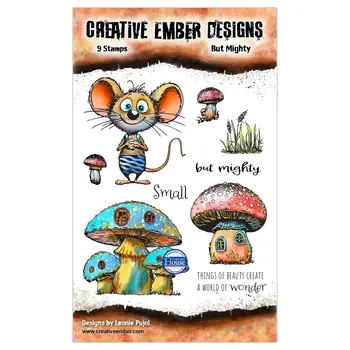 AALL & CREATE AALL & CREATE CREATIVE EMBER DESIGNS BUT MIGHTY A6 CLEAR STAMP SET