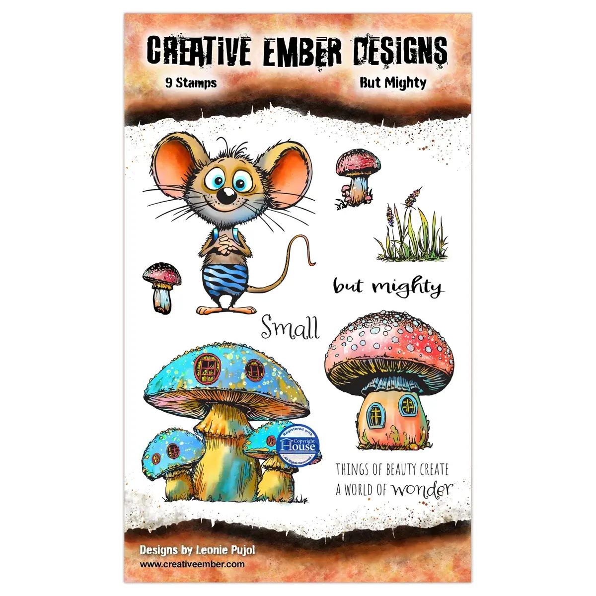 AALL & CREATE AALL & CREATE CREATIVE EMBER DESIGNS BUT MIGHTY A6 CLEAR STAMP SET
