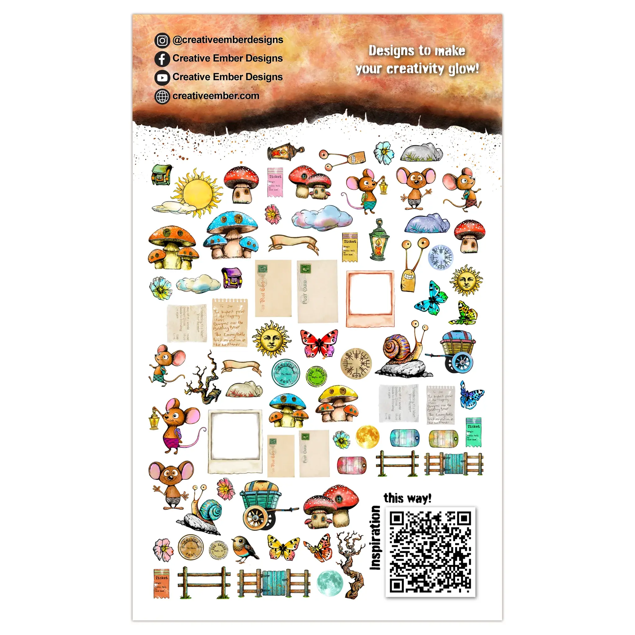 AALL & CREATE AALL & CREATE CREATIVE EMBER DESIGNS LOST LUGGAGE EPHEMERA DIE-CUTS