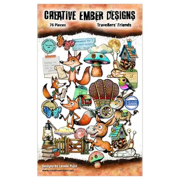 AALL & CREATE AALL & CREATE CREATIVE EMBER DESIGNS TRAVELLERS' FRIENDS EPHEMERA DIE-CUTS