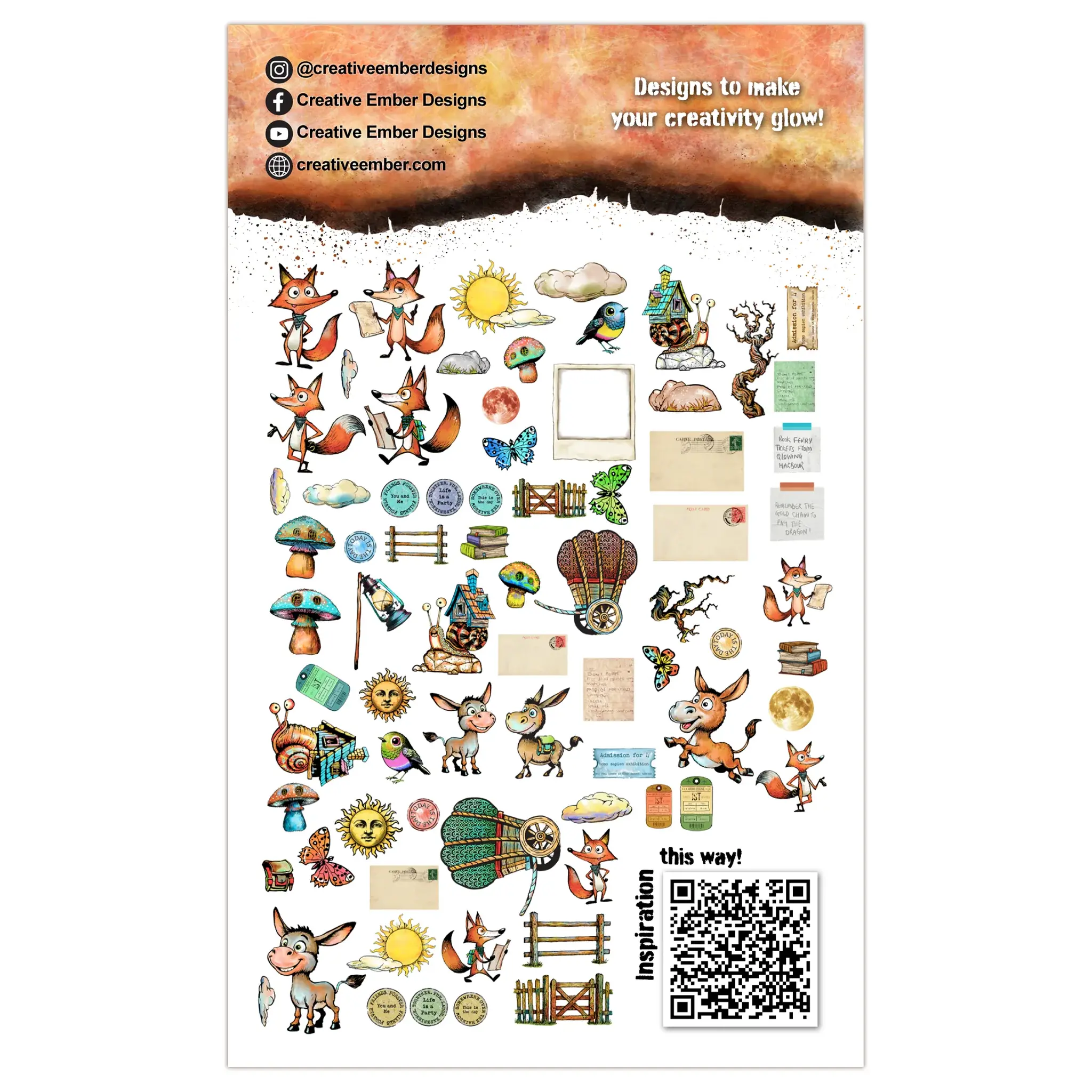 AALL & CREATE AALL & CREATE CREATIVE EMBER DESIGNS TRAVELLERS' FRIENDS EPHEMERA DIE-CUTS