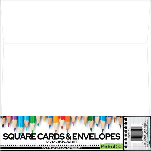 PAPER CUT GARY BURLIN WHITE SQUARE CARDS & ENVELOPES