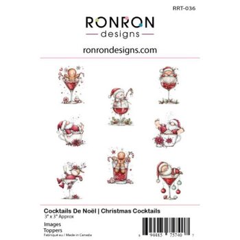 RONRON DESIGNS RONRON DESIGNS COCKTAILS DE NOËL TOPPERS