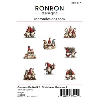 RONRON DESIGNS RONRON DESIGNS GNOMES DE NOËL 2 TOPPERS
