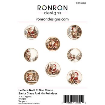 RONRON DESIGNS RONRON DESIGNS LE PÈRE NOËL ET SON RENNE TOPPERS