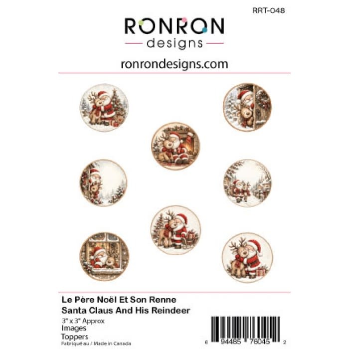 RONRON DESIGNS RONRON DESIGNS LE PÈRE NOËL ET SON RENNE TOPPERS