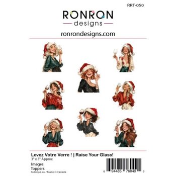 RONRON DESIGNS RONRON DESIGNS LEVEZ VOTRE VERRE! TOPPERS