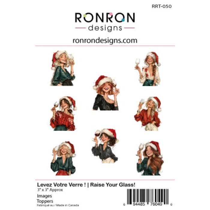 RONRON DESIGNS RONRON DESIGNS LEVEZ VOTRE VERRE! TOPPERS