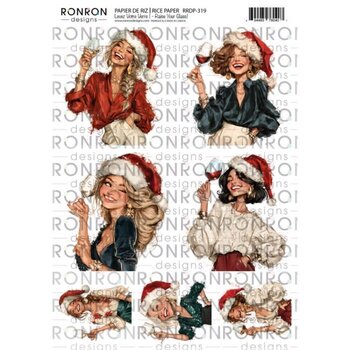 RONRON DESIGNS RONRON DESIGNS LEVEZ VOTRE VERRE! RICE PAPER