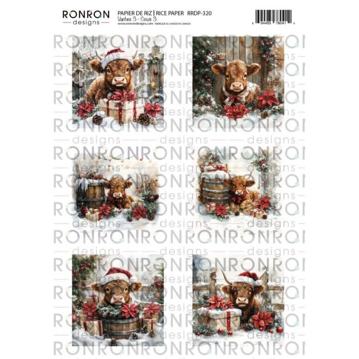 RONRON DESIGNS RONRON DESIGNS VACHES 3 RICE PAPER