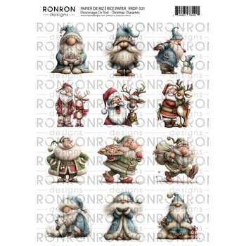 RONRON DESIGNS RONRON DESIGNS PERSONNAGES DE NOËL RICE PAPER