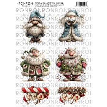 RONRON DESIGNS RONRON DESIGNS PERSONNAGES DE NOËL 2 RICE PAPER