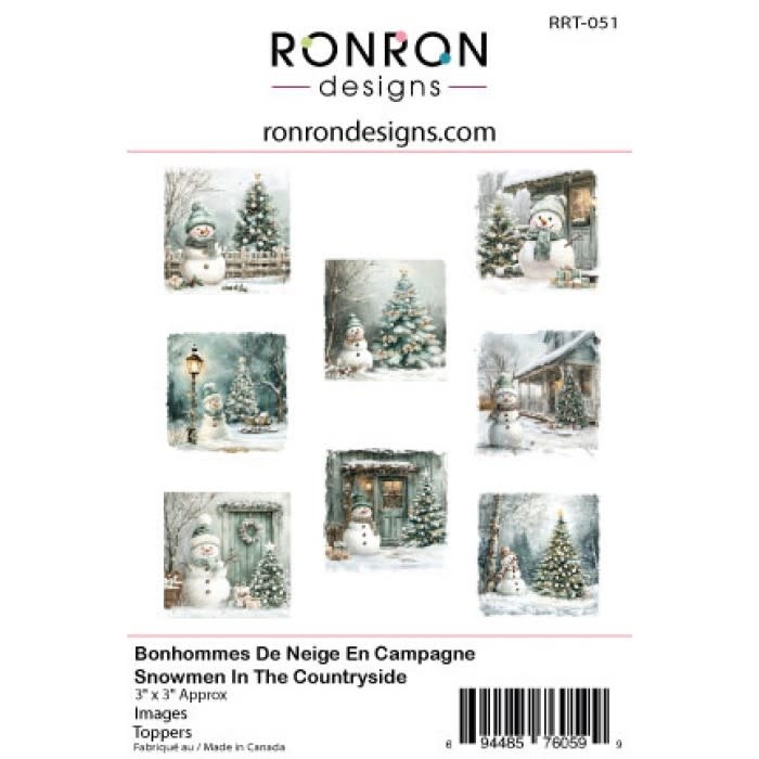 RONRON DESIGNS RONRON DESIGNS BONHOMMES DE NEIGE EN CAMPAGNE TOPPERS