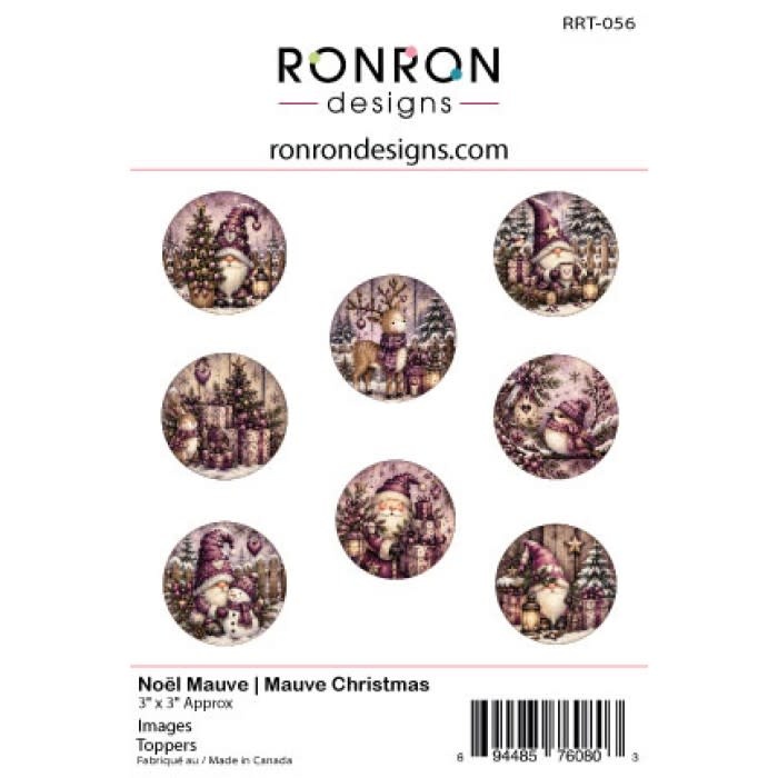 RONRON DESIGNS RONRON DESIGNS NOËL MAUVE TOPPERS
