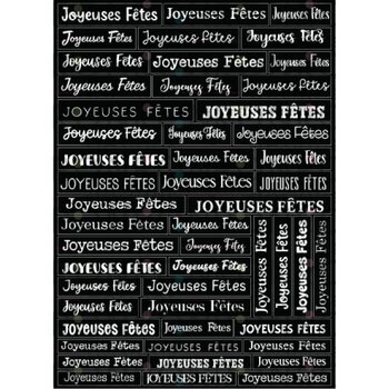 RONRON DESIGNS RONRON DESIGNS JOYEUSES FÊTES - BLACK STICKERS