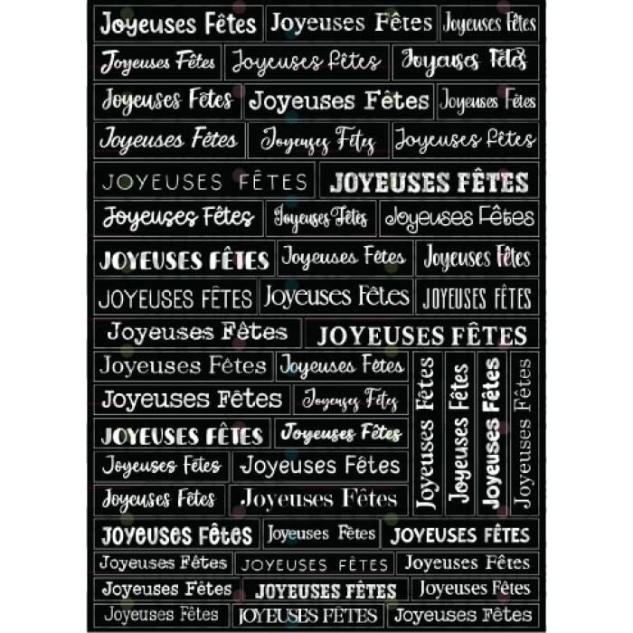 RONRON DESIGNS RONRON DESIGNS JOYEUSES FÊTES - BLACK STICKERS