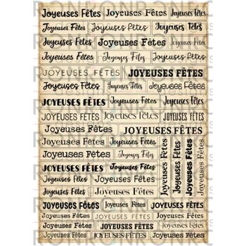 RONRON DESIGNS RONRON DESIGNS JOYEUSES FÊTES - IVORY STICKERS