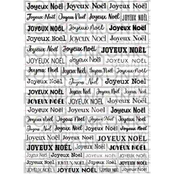 RONRON DESIGNS RONRON DESIGNS JOYEUX NOËL - WHITE STICKERS