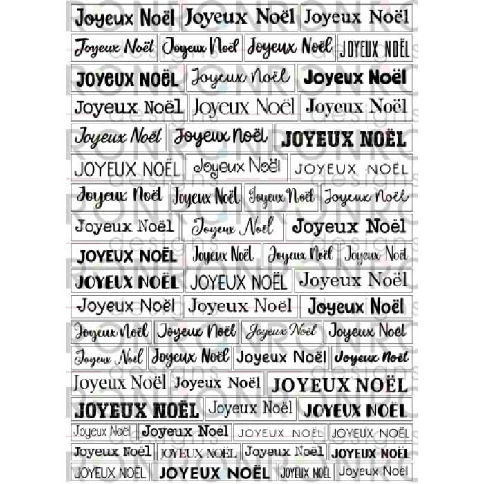 RONRON DESIGNS RONRON DESIGNS JOYEUX NOËL - WHITE STICKERS