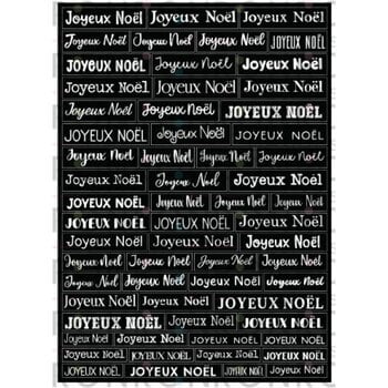 RONRON DESIGNS RONRON DESIGNS JOYEUX NOËL - BLACK STICKERS