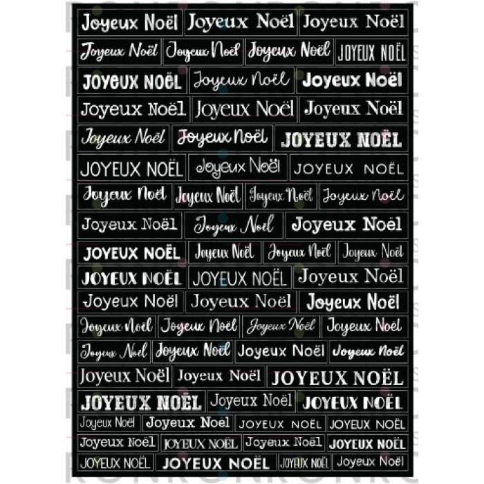 RONRON DESIGNS RONRON DESIGNS JOYEUX NOËL - BLACK STICKERS