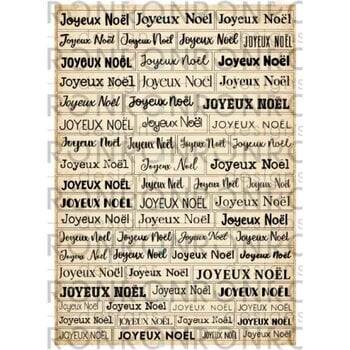 RONRON DESIGNS RONRON DESIGNS JOYEUX NOËL - IVORY STICKERS