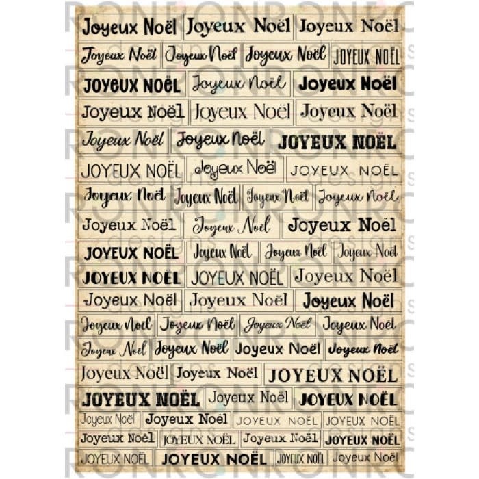 RONRON DESIGNS RONRON DESIGNS JOYEUX NOËL - IVORY STICKERS