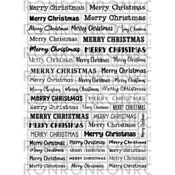 RONRON DESIGNS RONRON DESIGNS MERRY CHRISTMAS - WHITE STICKERS