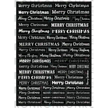 RONRON DESIGNS RONRON DESIGNS MERRY CHRISTMAS - BLACK STICKERS