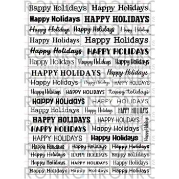 RONRON DESIGNS RONRON DESIGNS HAPPY HOLIDAYS - WHITE STICKERS