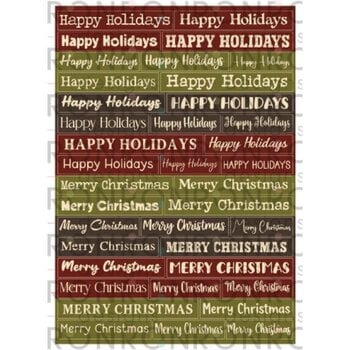 RONRON DESIGNS RONRON DESIGNS FESTIVE WISHES - VINTAGE COLORS STICKERS