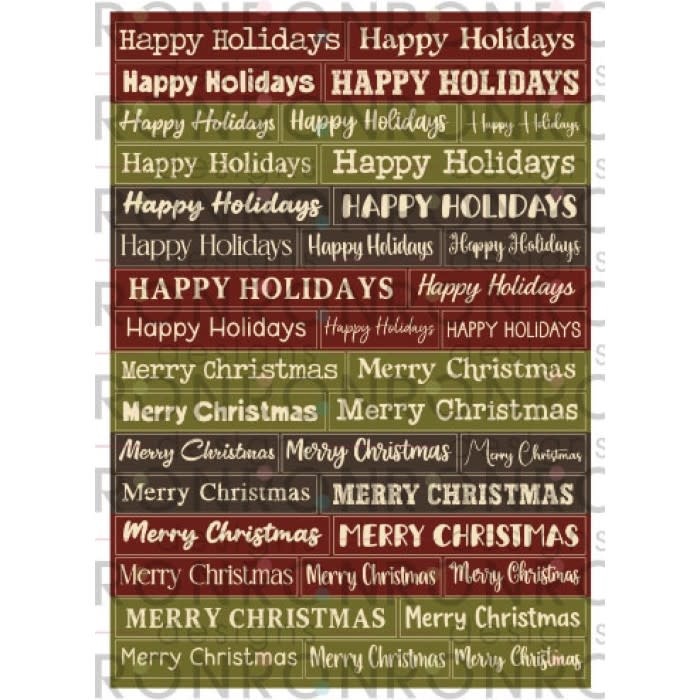 RONRON DESIGNS RONRON DESIGNS FESTIVE WISHES - VINTAGE COLORS STICKERS