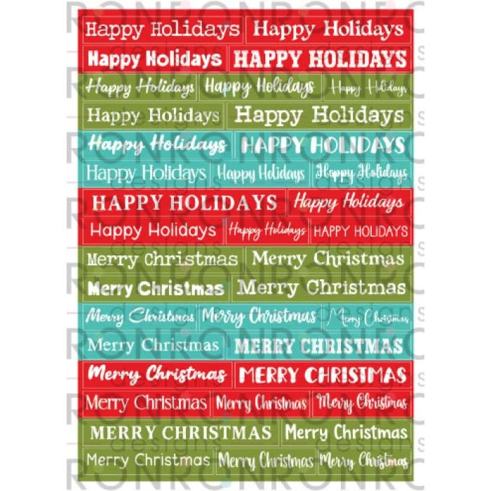 RONRON DESIGNS RONRON DESIGNS FESTIVE WISHES - BRIGHT COLORS STICKERS