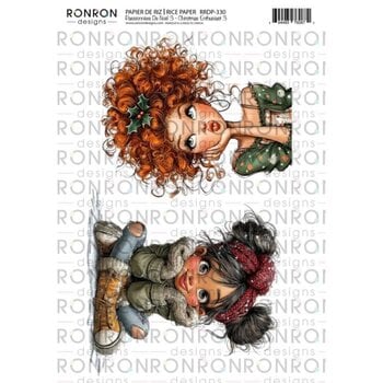 RONRON DESIGNS RONRON DESIGNS PASSIONNÉES DE NOËL 3 RICE PAPER
