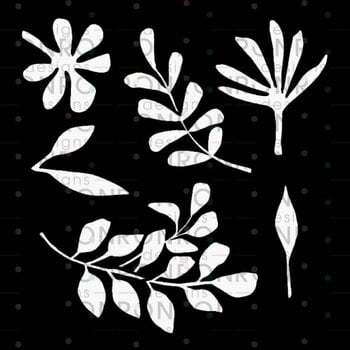 RONRON DESIGNS RONRON DESIGNS MARIKA LEMAY - BOTANIQUE 6x6 STENCIL