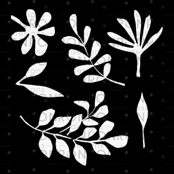 RONRON DESIGNS RONRON DESIGNS MARIKA LEMAY - BOTANIQUE 6x6 STENCIL