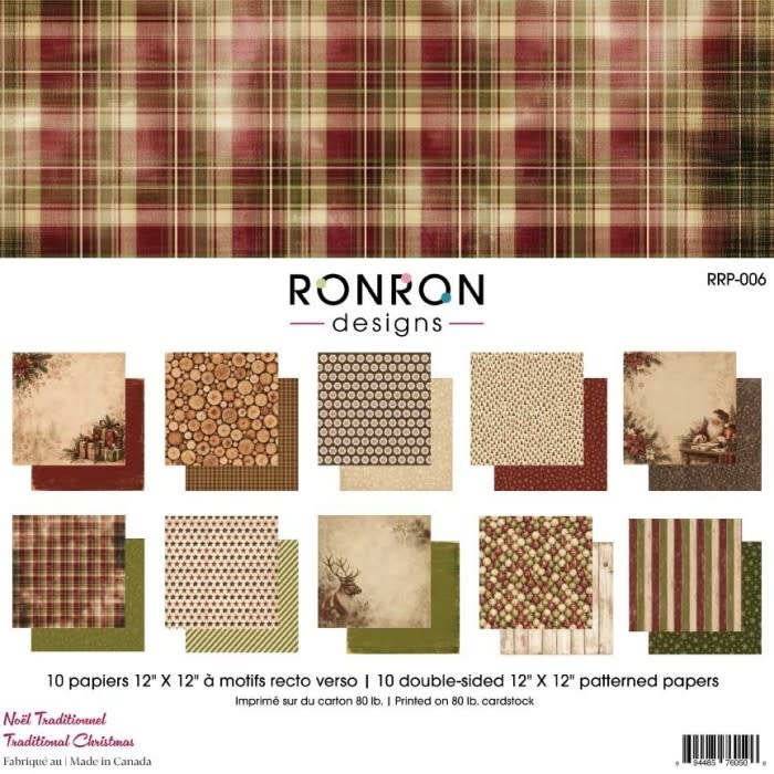 RONRON DESIGNS RONRON DESIGNS NOËL TRADITIONNEL PATTERNED PAPERS