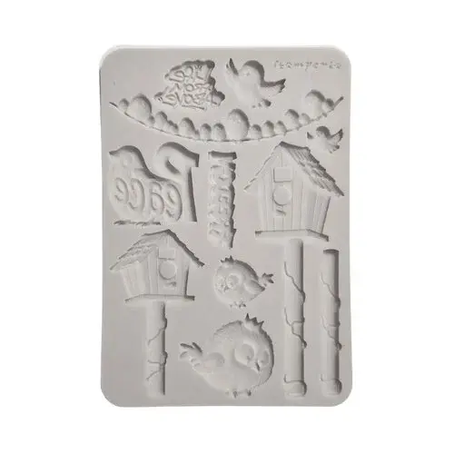 STAMPERIA STAMPERIA FURRY FRIENDS 2 BIRDS A5 SILICONE MOULD