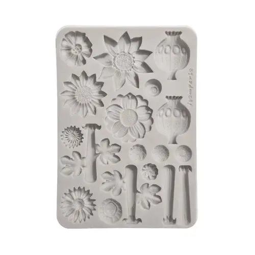 STAMPERIA STAMPERIA FURRY FRIENDS 2 FLOWERS A5 SILICONE MOULD