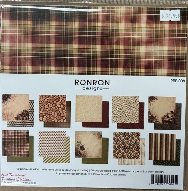 RONRON DESIGNS RONRON DESIGNS NOËL TRADITIONNEL 8x8 PATTERNED PAPERS